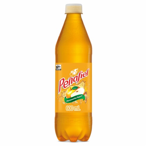 Peñafiel Manzanita Flavored Mineral Spring Bottled Water Perspective: front