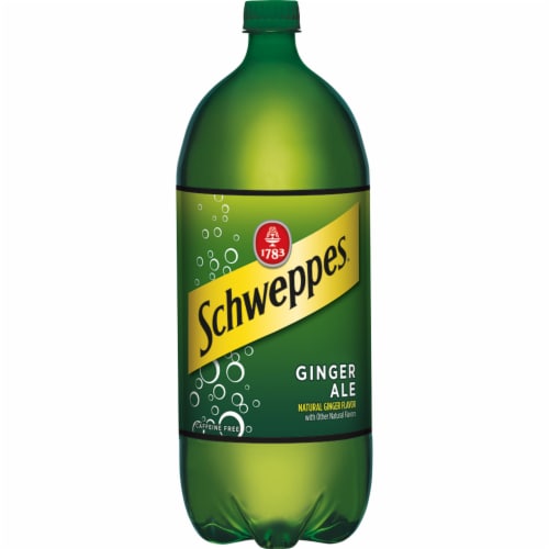 Schweppes® Ginger Ale Soda Bottle Perspective: front
