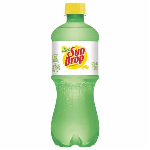 Sun Drop® Diet Citrus Soda Bottle Perspective: front