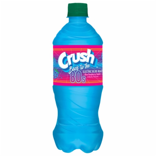 Crush® Back To The 80's Electric Blue Razz Soda Perspective: front