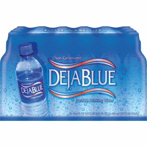 Deja Blue Purified Drinking Bottled Water Perspective: front