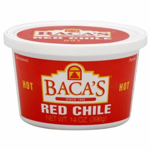 Baca's Hot Red Chile Puree Perspective: front