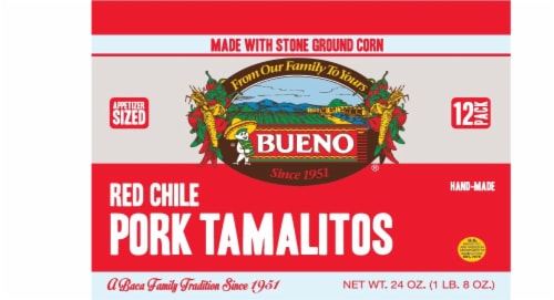 Bueno Red Chile Pork Tamalitos Perspective: front
