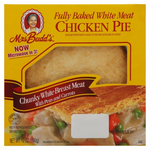 Mrs. Budd's® Fully Baked White Meat Chicken Pie Perspective: front