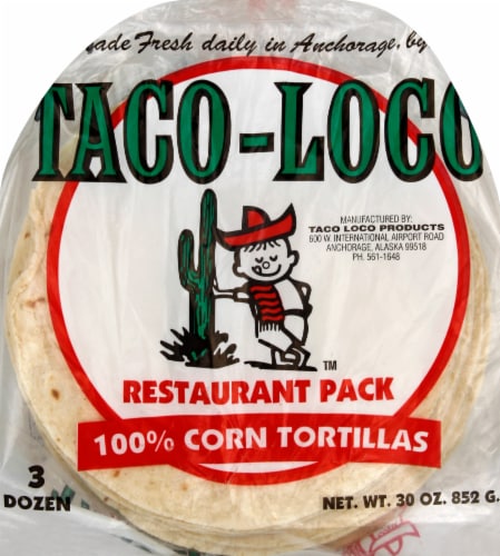 Taco-Loco Corn Tortillas Perspective: front