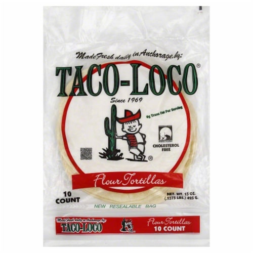 Taco-Loco Medium Flour Tortillas Perspective: front