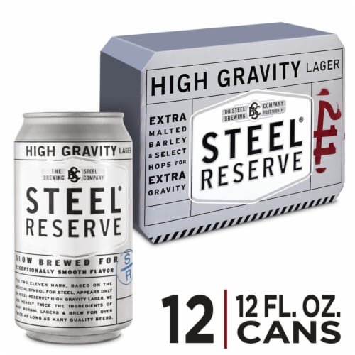 Steel Reserve High Gravity Malt Liquor Beer Perspective: front