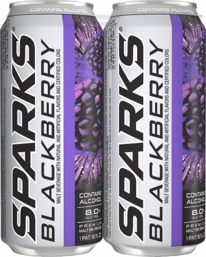 Sparks Blackberry Malt Flavored Hard Beverage Perspective: front