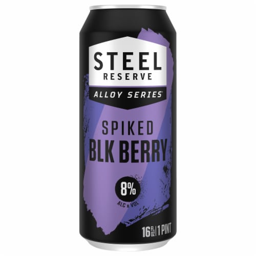 Steel Reserve Blackberry Alloy Series® Flavored Malt Beverage Perspective: front