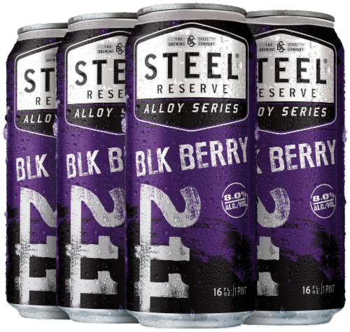 Steel Reserve Blackberry Beer Perspective: front