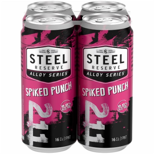 Steel Reserve Alloy Series Spiked Punch Flavored Malt Beverage Perspective: front
