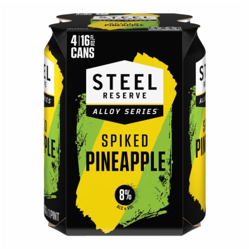 Steel Reserve Alloy Series® Hard Pineapple Malt Flavored Hard Beverage Perspective: front
