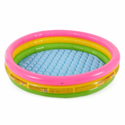 Intex 58 x 13 Inflatable Sunset Glow Colorful Backyard Kids Vinyl Splash Pool Perspective: front