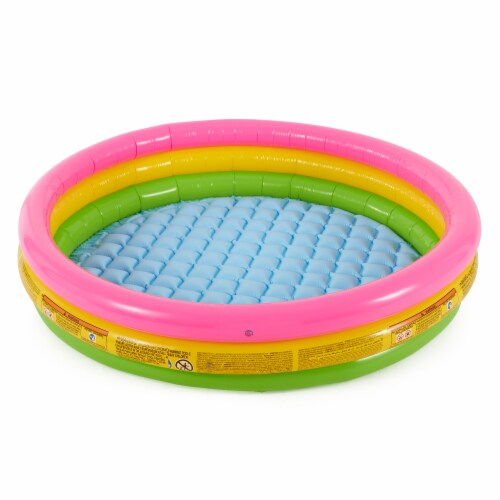 Intex 58 x 13 Inflatable Sunset Glow Colorful Backyard Kids Vinyl Splash Pool Perspective: front