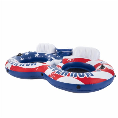 USA Flag 36 inch Pool Tube American Flag Patriotic Style Red, White & Blue  inflatables for The Beach, Pools & Lakes.