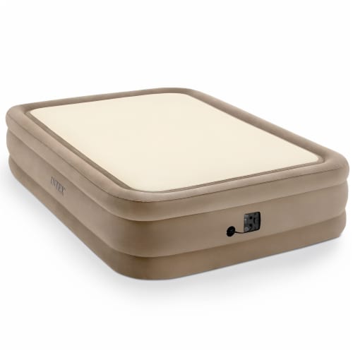 Intex 64477ED Queen Size Thermalux Airbed with Fiber-Tech Technology, Gold Perspective: front