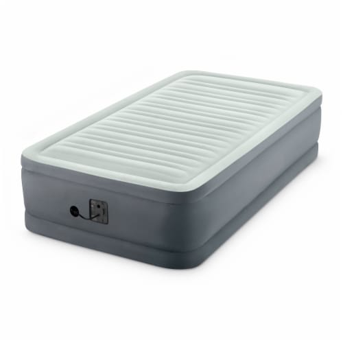 Intex PremAire I Fiber-Tech Elevated Air Mattress Bed with Built-In Pump, Twin Perspective: front