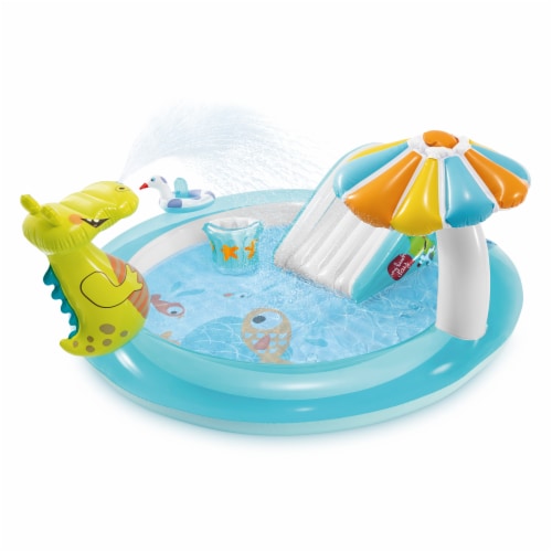 Intex 57165EP Gator Outdoor Inflatable Kiddie Pool Water Play