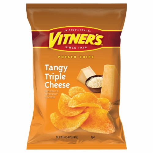 Vitner's® Tangy Triple Cheese Potato Chips Perspective: front