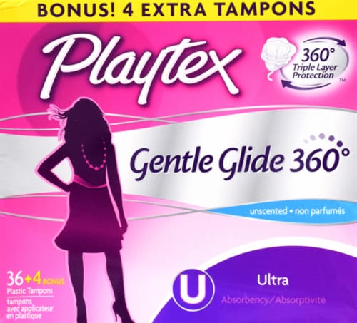 Playtex Gentle Glide 360 Unscented Ultra Tampons Perspective: front