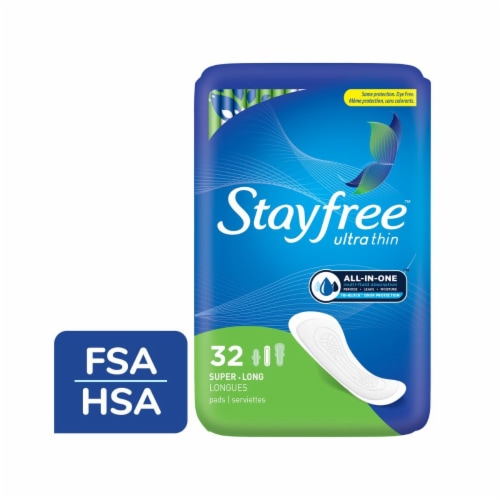 Stayfree Ultra Thin Pads Super Absorbency Unscented, 32 count - Gerbes Super  Markets