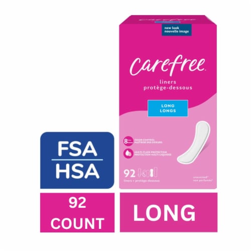 Carefree Thong Panty Liners Regular Absorbency Unwrapped Unscented, 49  count - Fry's Food Stores