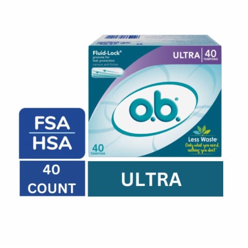o.b. Tampons Ultra Absorbency Unscented Perspective: front
