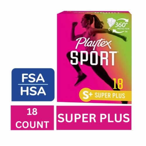 Playtex Sport Tampons Super+ Absorbency Unscented Perspective: front