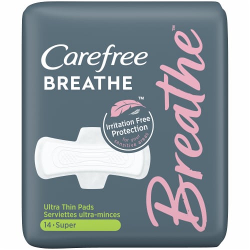 Carefree™ Breathe™ Super Ultra Thin Pads Perspective: front