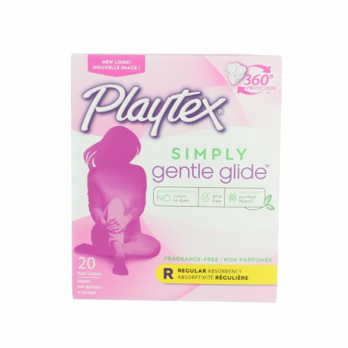Playtex Gentle Glide Regular Unscented Tampons Perspective: front