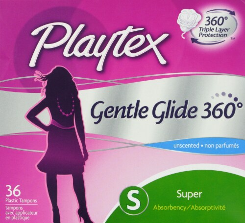 Playtex Gentle Glide Unscented Super Tampons Perspective: front