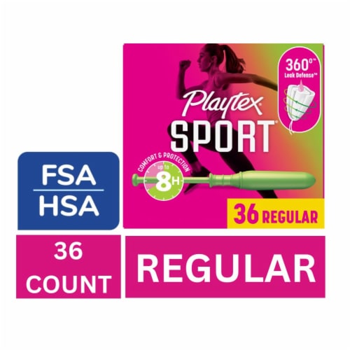 Playtex Sport Tampon Regular Absorbency Unscented Perspective: front
