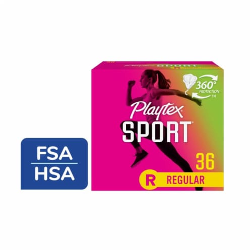 Playtex Sport Tampon Regular Absorbency Unscented Perspective: front