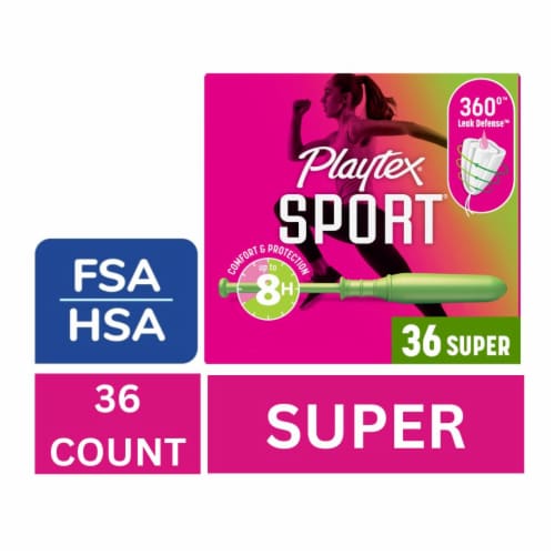 Playtex Sport Tampons Super+ Absorbency Unscented, 36 ct - Fry's Food Stores