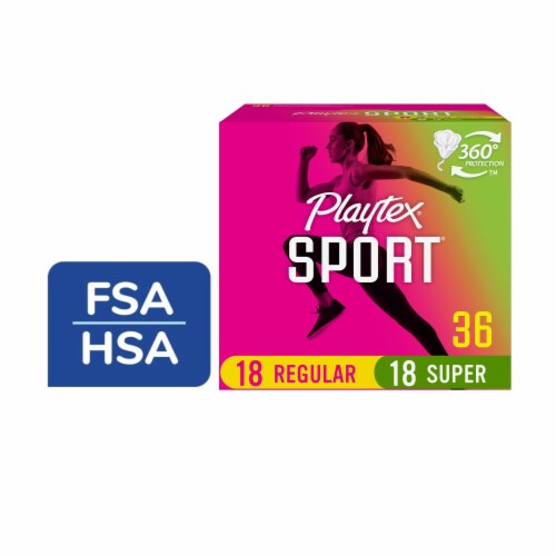 Playtex Sport Tampons Regular & Super Duo-Pack Unscented Perspective: front