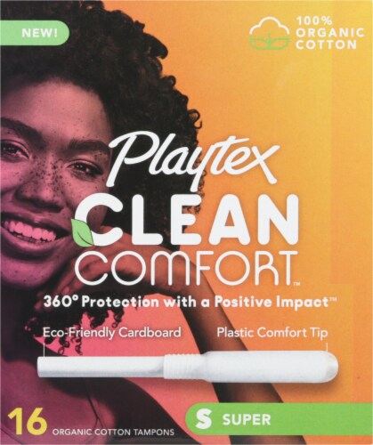 Playtex Clean Comfort Super Tampons Perspective: front
