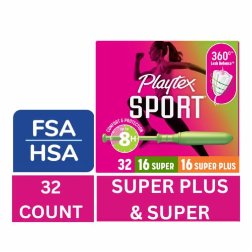 Playtex® Sport® Fragrance-Free Super & Super Plus Plastic Applicator Tampon Multi-Pack Perspective: front