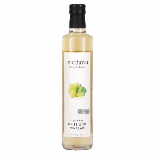 Madhava Organic White Wine Vinegar Perspective: front