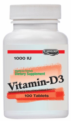 Landau Vitamin D3 Tablets 1000IU Perspective: front