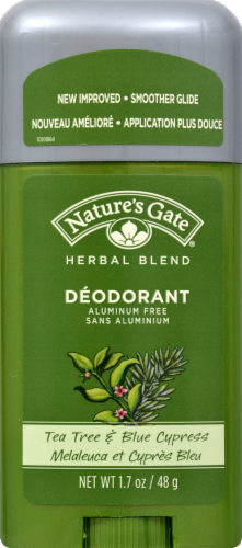 Nature's Gate Organics Tea Tree & Blue Cypress Deodorant Perspective: front