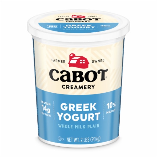 Cabot Creamery Whole Milk Plain Greek Yogurt Perspective: front