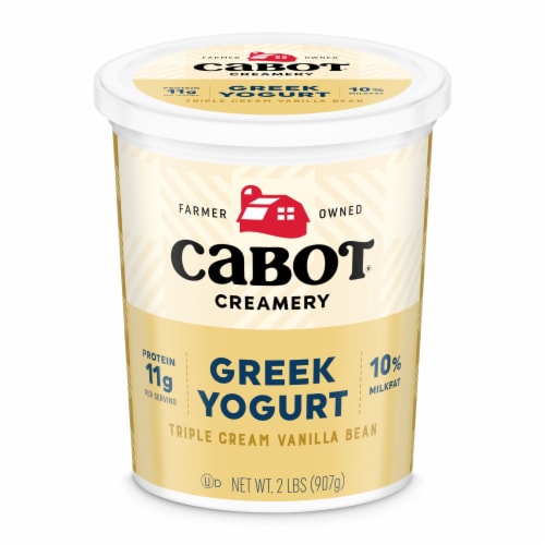 Cabot Creamery Triple Cream Vanilla Bean Greek Yogurt Perspective: front
