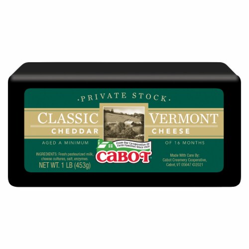 Cabot® Private Stock Classic Vermont Cheddar Cheese Perspective: front