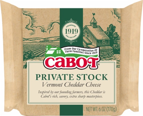 Cabot Private Stock Vermont Cheddar Cheese Perspective: front