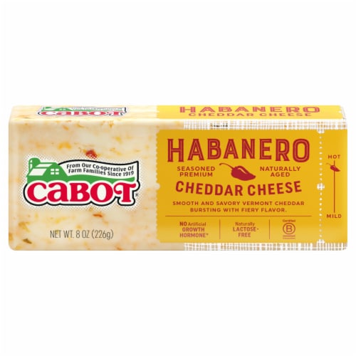 Cabot® Habanero Cheddar Block Cheese Perspective: front