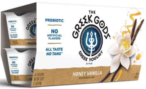 The Greek Gods Honey Vanilla Greek Yogurt Cups Perspective: front