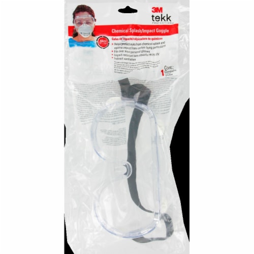 3M Tekk Protection Chemical Splash/Impact Goggles Perspective: front