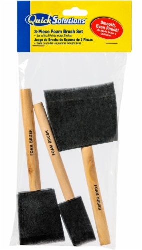 Quick Solutions Foam Brush Set - 3 Piece Perspective: front