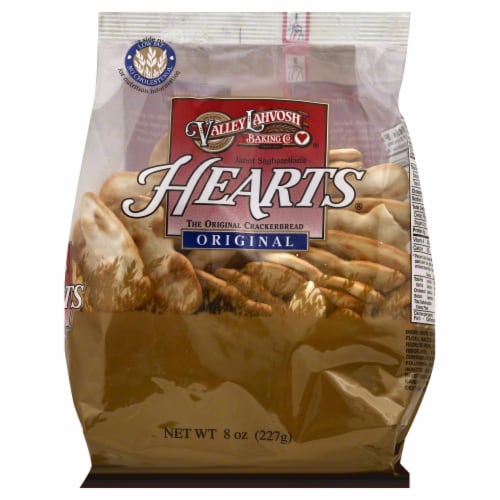 Valley Lahvosh Original Hearts Crackerbread Perspective: front