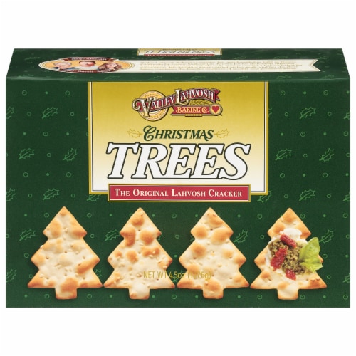 Valley Lahvosh Baking Co Christmas Tree Crackers Perspective: front